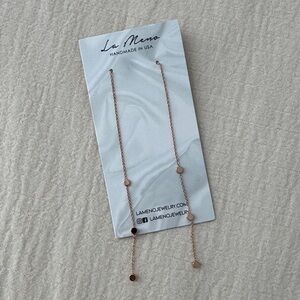 La Meno Rose Gold Drop Earrings